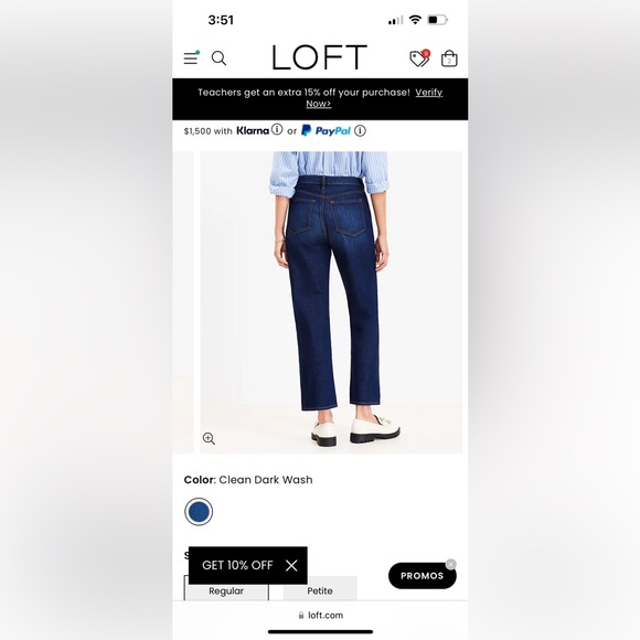 Loft High Rise Straight Jeans - Picture 2 of 6